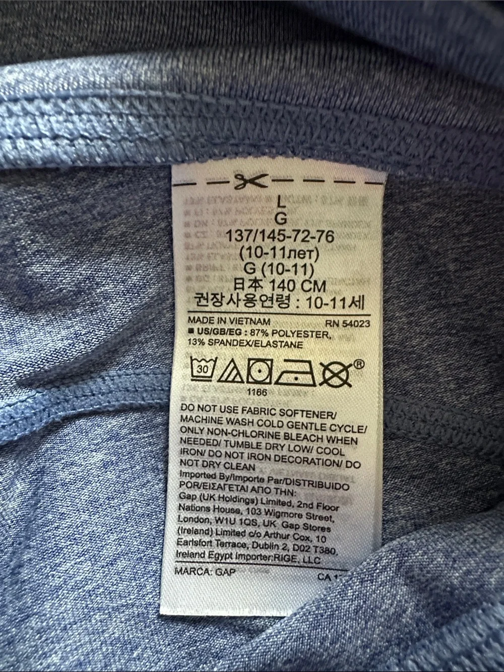 Gap Kids Blue High-Waist Athletic Leggings